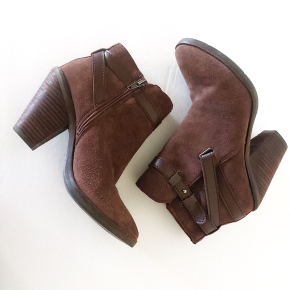 DV by Dolce Vita Shoes - Dolce Vita DV 6.5 Strappy Brown Faux Leather Fashion Booties Boots